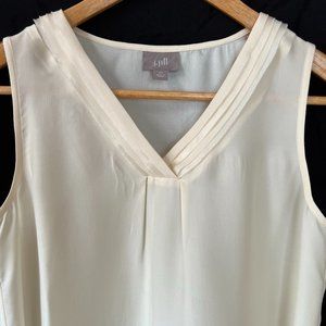 J. Jill Sleeveless Silk Ivory Top